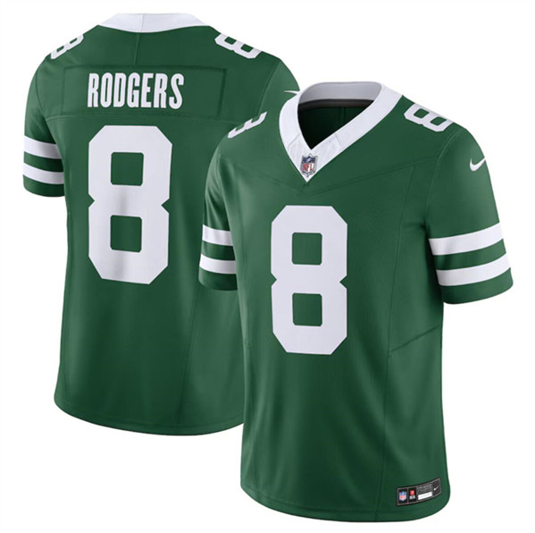 Men's New York Jets #8 Aaron Rodgers Green 2024 F.U.S.E. Vapor Limited Football Stitched Jersey