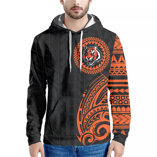 Men's Cincinnati Bengals Black Hoodie - Click Image to Close