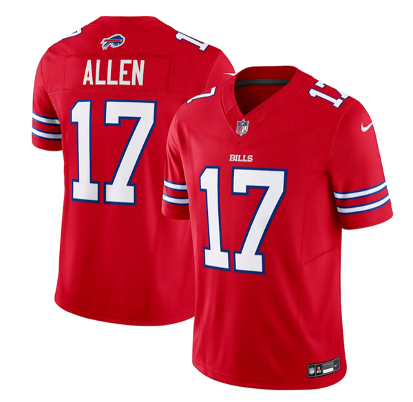 Men's Buffalo Bills #17 Josh Allen Red 2023 F.U.S.E. Vapor Untouchable Limited Stitched Jersey