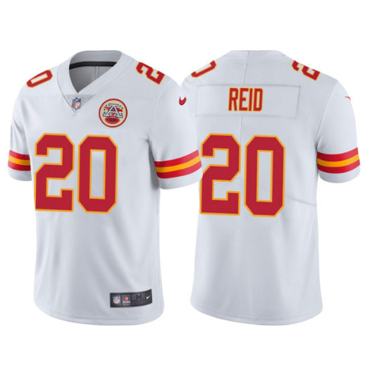 Men's Kansas City Chiefs #20 Justin Reid White Vapor Untouchable Limited Stitched Jersey - Click Image to Close