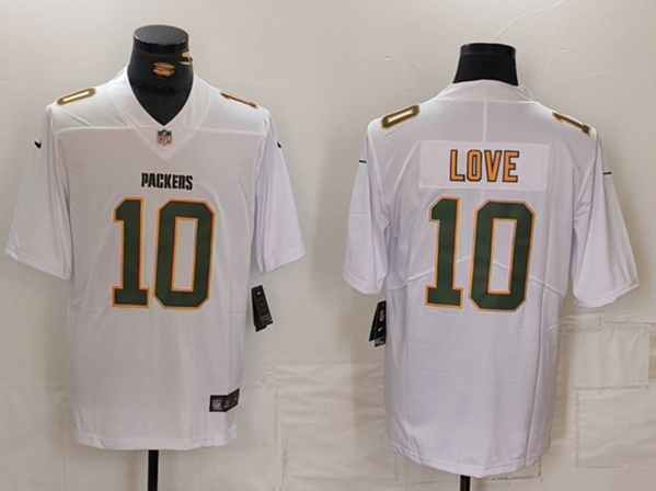 Men's Green Bay Packers #10 Jordan Love White Fashion Vapor Limited Football Stitched Jersey