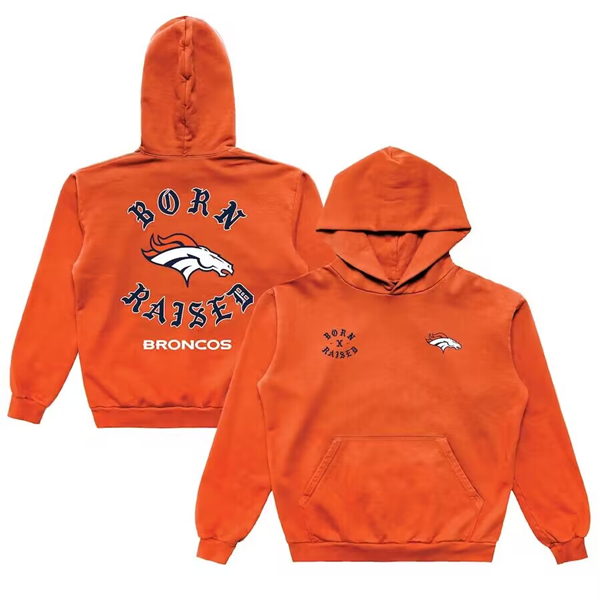 Men's Denver Broncos Born x Raised Orange Pullover Hoodie