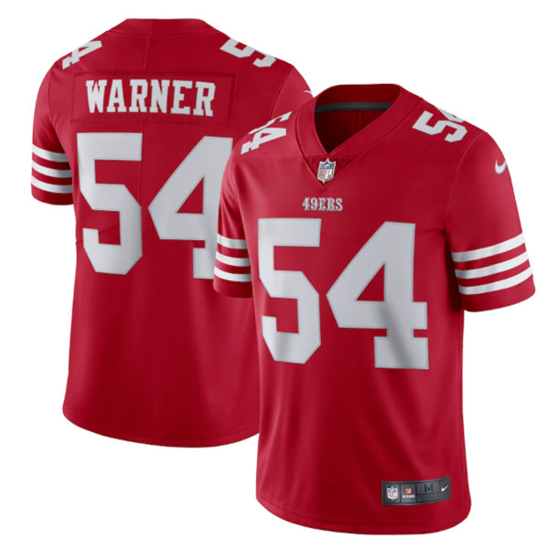 Men's San Francisco 49ers #54 Fred Warner 2022 New Scarlet Vapor Untouchable Limited Stitched Football Jersey