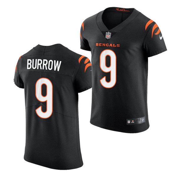 Men's Cincinnati Bengals #9 Joe Burrow Black vapor elite Stitched Jersey - Click Image to Close