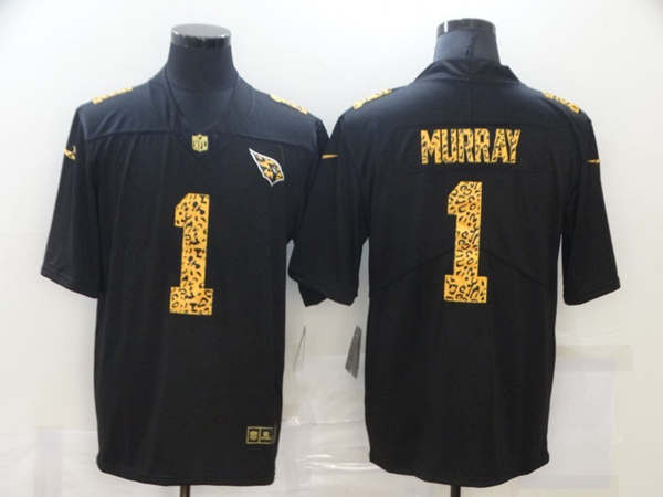 Men's Arizona Cardinals #1 Kyler Murray 2020 Black Leopard Print Fashion Limited Stitched Jersey - Click Image to Close