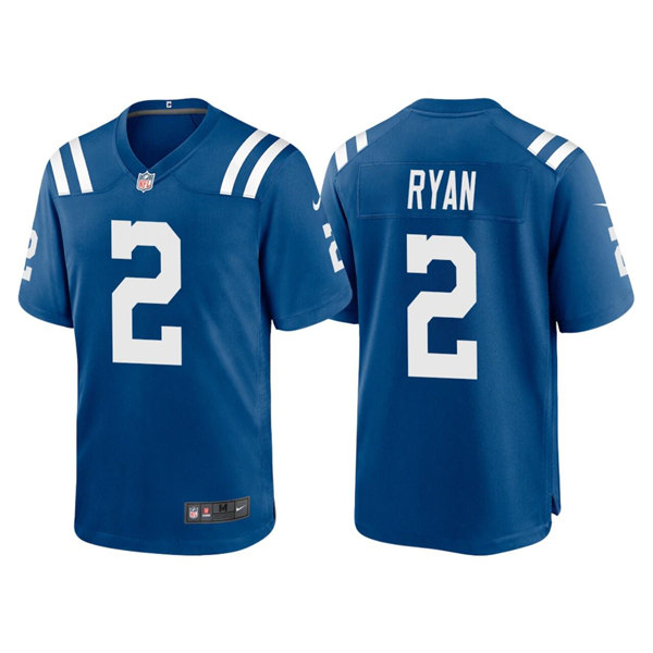 Men's Indianapolis Colts #2 Matt Ryan Blue Stitched Jersey