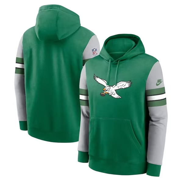 Men's Philadelphia Eagles Green Pullover Hoodie