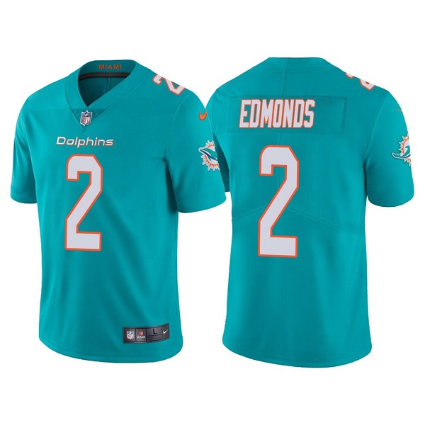 Men??s Miami Dolphins #2 Chase Edmonds Aqua Vapor Untouchable Limited Stitched Football Jersey