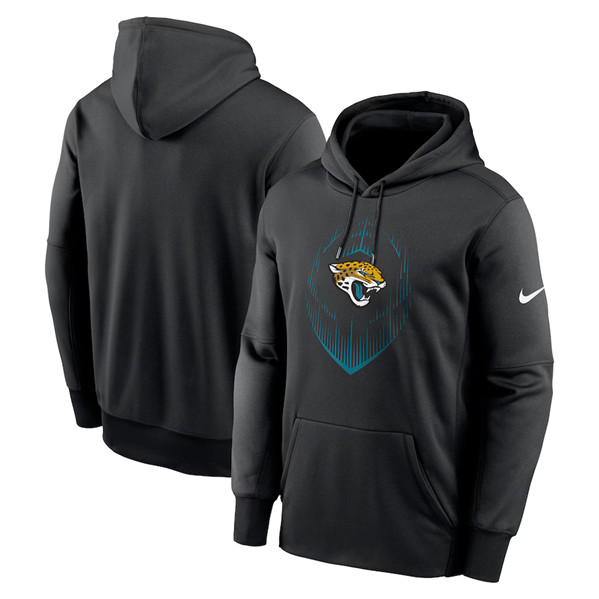 Men's Jacksonville Jaguars Black Icon Performance Pullover Hoodie