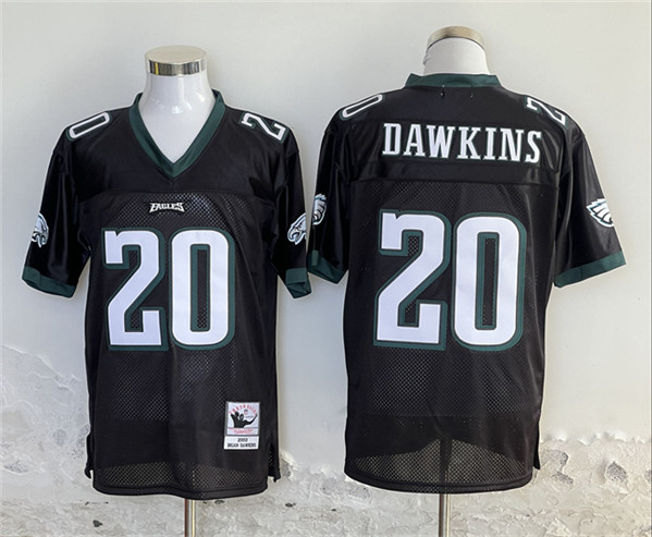 Men's Philadelphia Eagles #20 Brian Dawkins Black Football Stitched Jersey