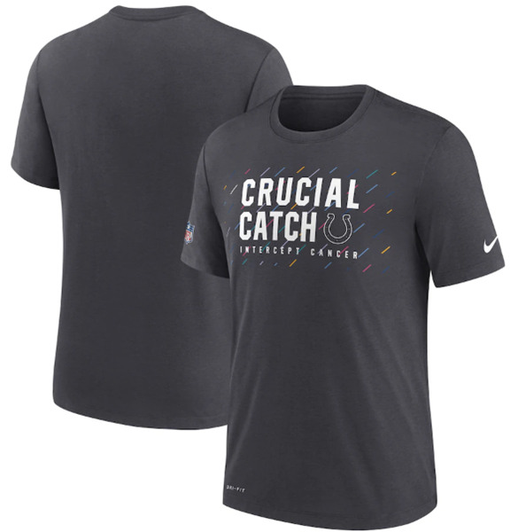 Men's Indianapolis Colts Charcoal 2021 Crucial Catch Performance T-Shirt