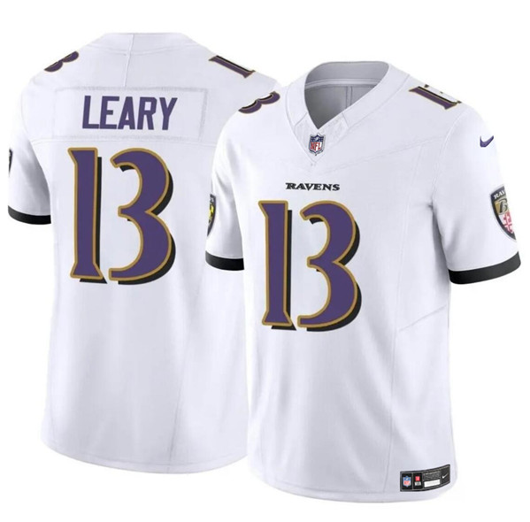 Men's Baltimore Ravens #13 Devin Leary White 2023 F.U.S.E. Vapor Limited Football Jersey