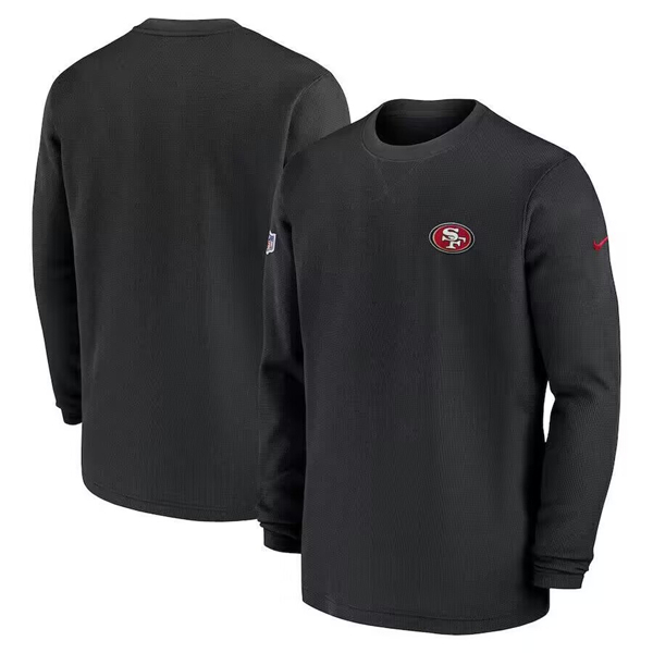 Men's San Francisco 49ers Throwback Heavy Brush Waffle Long Sleeve Shirt