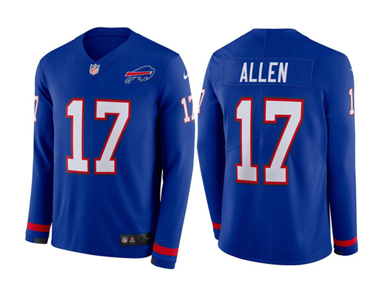 Men's Buffalo Bills Blue Long Sleeve NFL Jersey