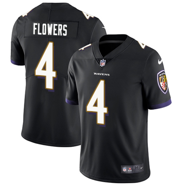 Baltimore Ravens #4 Zay Flowers Black Vapor Untouchable Football Jersey