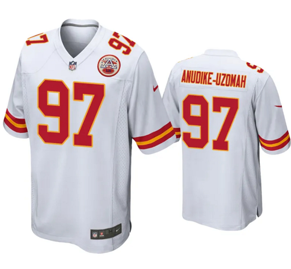 Kansas City Chiefs #97 Felix Anudike-Uzomah White Limited Stitched Football Game Jersey