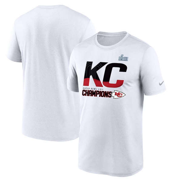 Men??s Kansas City Chiefs White Super Bowl LVII Champions Local T-Shirt