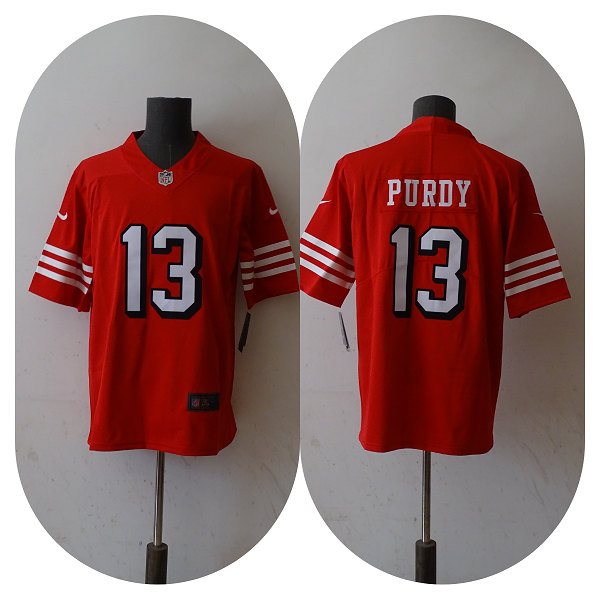 Men's San Francisco 49ers #13 Brock Purdy New Red Vapor Untouchable Limited Stitched Jersey