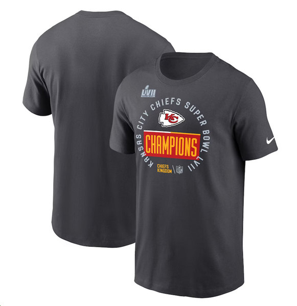 Men??s Kansas City Chiefs Super Bowl LVII Champions Locker Room Trophy T-Shirt