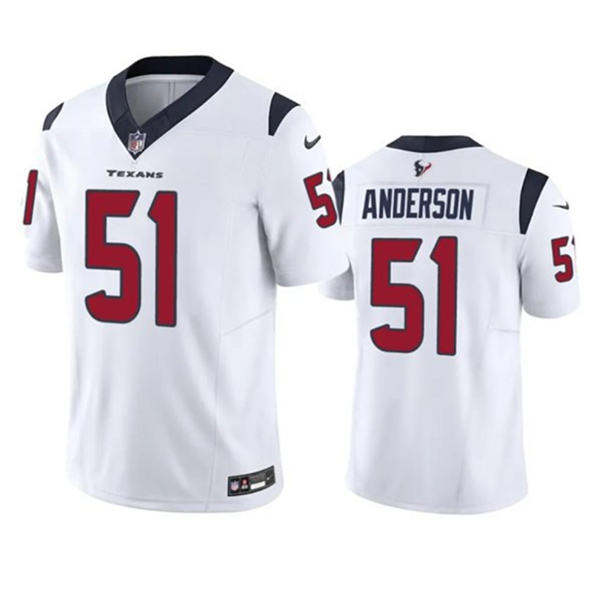 Men's Houston Texans #51 Will Anderson Jr. White 2023 F.U.S.E Vapor Untouchable Football Stitched Jersey