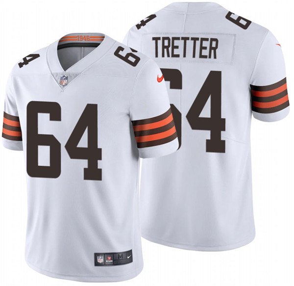 Men's Cleveland Browns #64 JC Tretter New White Vapor Untouchable Limited Stitched Jersey