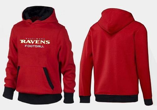 Baltimore Ravens English Version Pullover Hoodie Red & Black