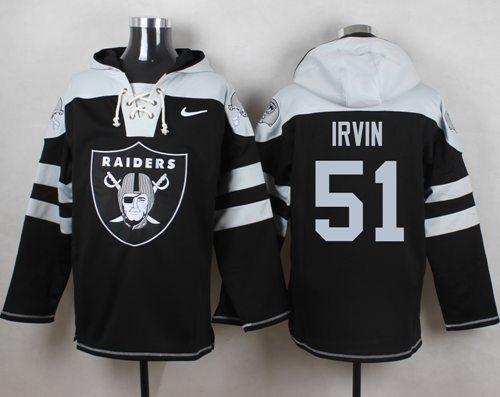 Nike Raiders #51 Bruce Irvin Black Player Pullover NFL Hoodie