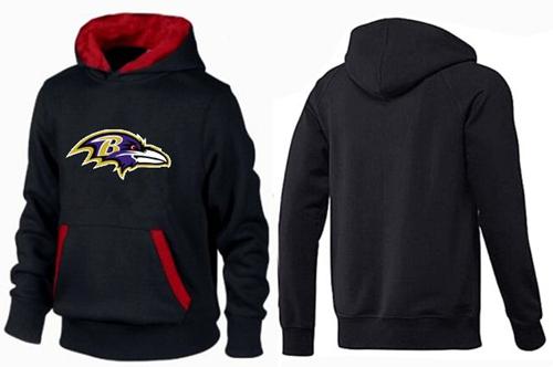 Baltimore Ravens Logo Pullover Hoodie Black & Red