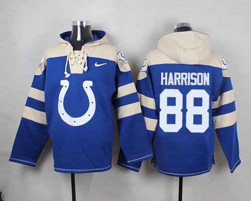 Nike Colts #88 Marvin Harrison Royal Blue Player Pullover NFL Hoodie