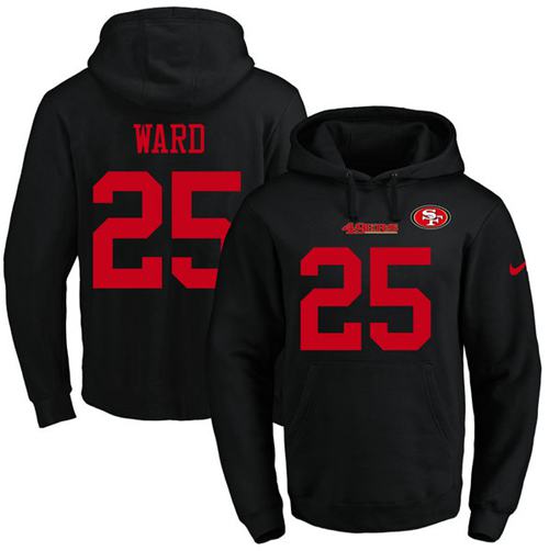 Nike 49ers #25 Jimmie Ward Black Name & Number Pullover NFL Hoodie