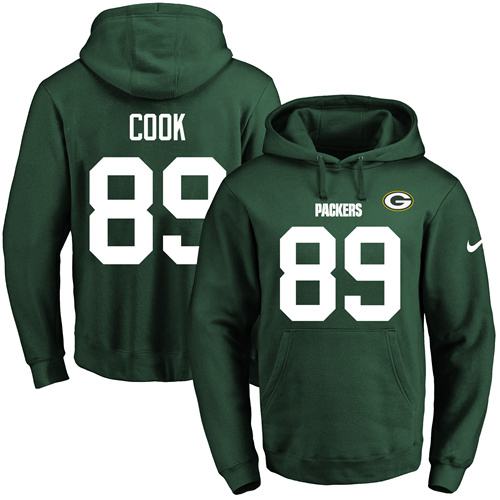 Nike Packers #89 Jared Cook Green Name & Number Pullover NFL Hoodie - Click Image to Close