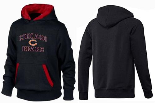 Chicago Bears Heart & Soul Pullover Hoodie Black & Red