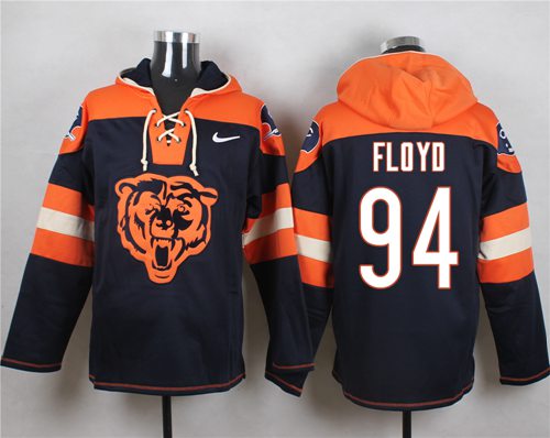 Nike Bears #94 Leonard Floyd Navy Blue Player Pullover NFL Hoodie