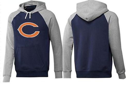 Chicago Bears Logo Pullover Hoodie Dark Blue & Grey