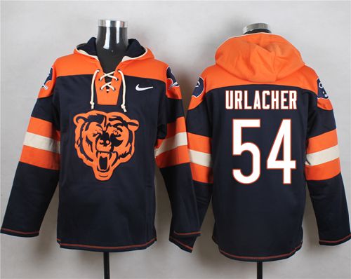 Nike Bears #54 Brian Urlacher Navy Blue Player Pullover NFL Hoodie