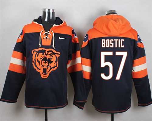 Nike Bears #57 Jon Bostic Navy Blue Player Pullover NFL Hoodie