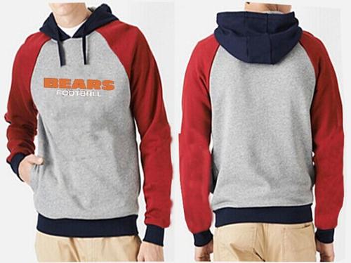 Chicago Bears English Version Pullover Hoodie Grey & Red