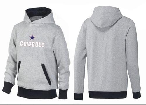 Dallas Cowboys Authentic Logo Pullover Hoodie Grey & Black