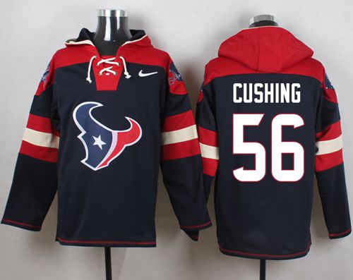 Nike Texans #56 Brian Cushing Navy Blue Player Pullover NFL Hoodie