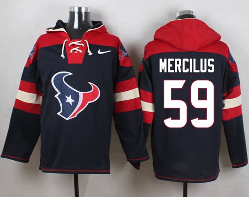 Nike Texans #59 Whitney Mercilus Navy Blue Player Pullover NFL Hoodie