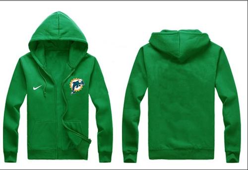 Nike Miami Dolphins Authentic Logo Hoodie Green - Click Image to Close