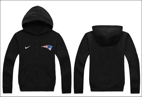 Nike New England Patriots Authentic Logo Hoodie Black - Click Image to Close