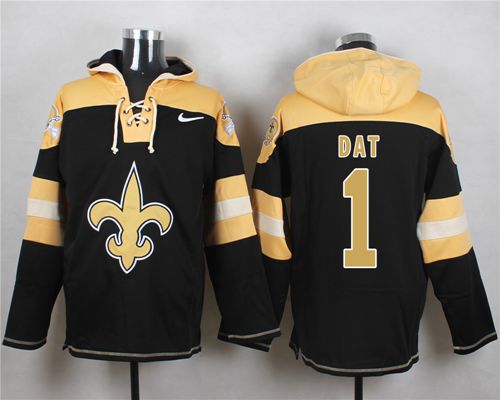 Nike Saints #1 Who Dat Black Player Pullover NFL Hoodie