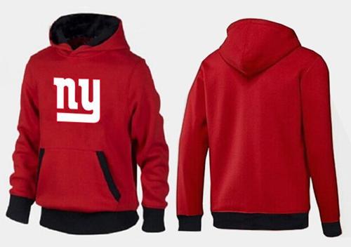 New York Giants Logo Pullover Hoodie Red & Black