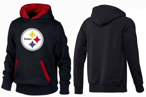 Pittsburgh Steelers Logo Pullover Hoodie Black & Red