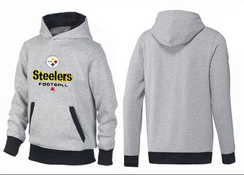 Pittsburgh Steelers Critical Victory Pullover Hoodie Grey & Black