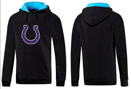 Indianapolis Colts Logo Pullover Hoodie Black & Blue - Click Image to Close