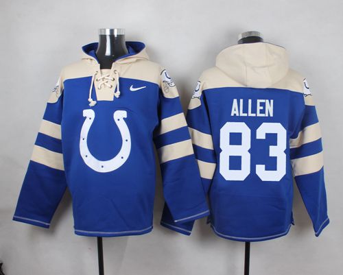 Nike Colts #83 Dwayne Allen Royal Blue Player Pullover NFL Hoodie