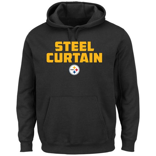 Pittsburgh Steelers Majestic Hot Phrase Pullover Hoodie Black