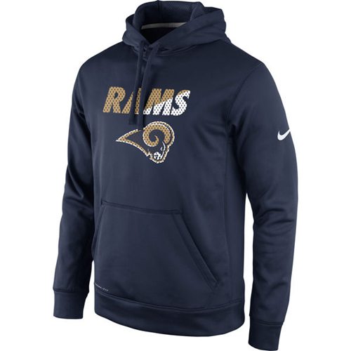 Los Angeles Rams Nike Kick Off Staff Performance Pullover Hoodie Navy